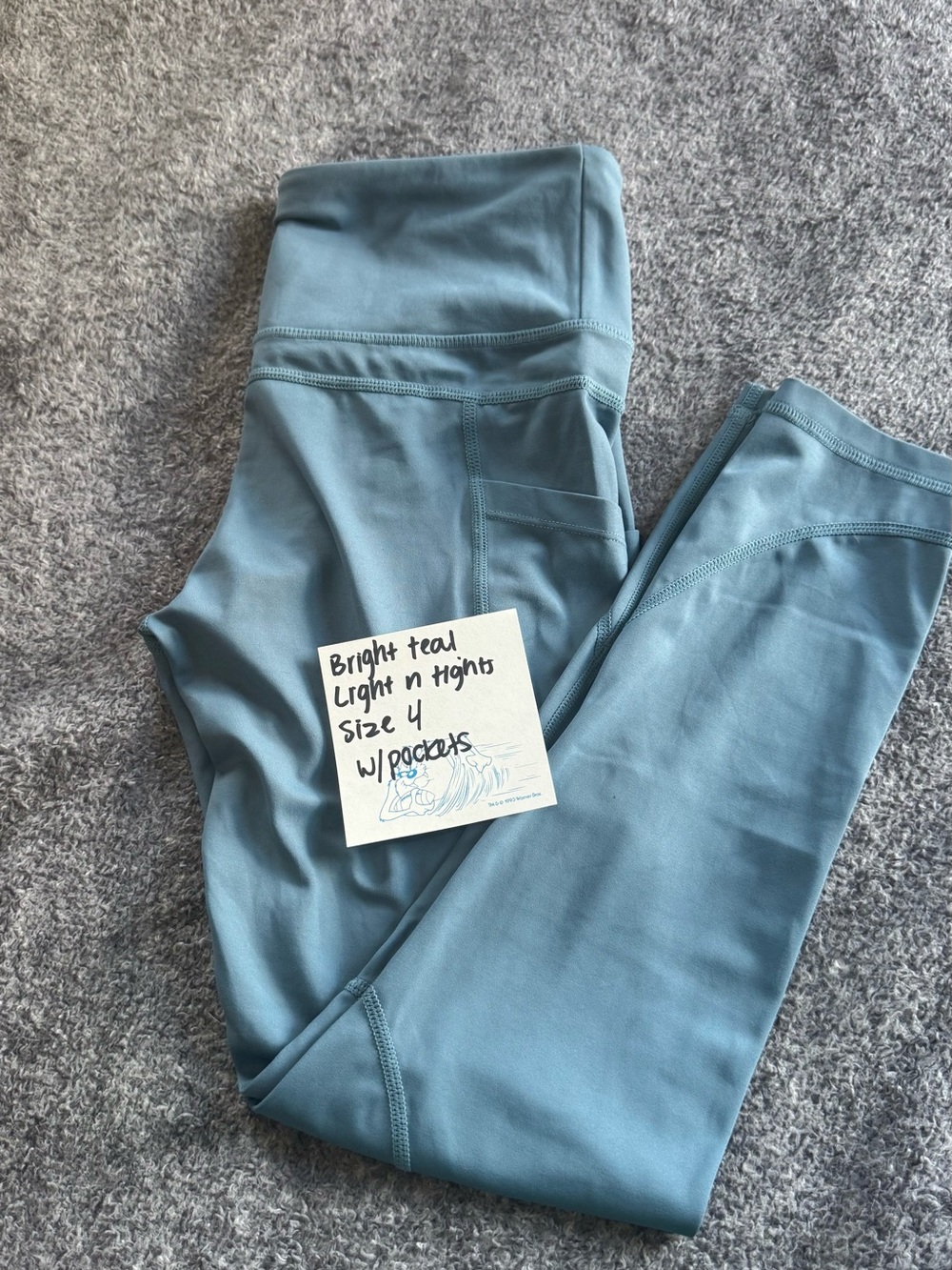 Zyia active teal leggings with pockets